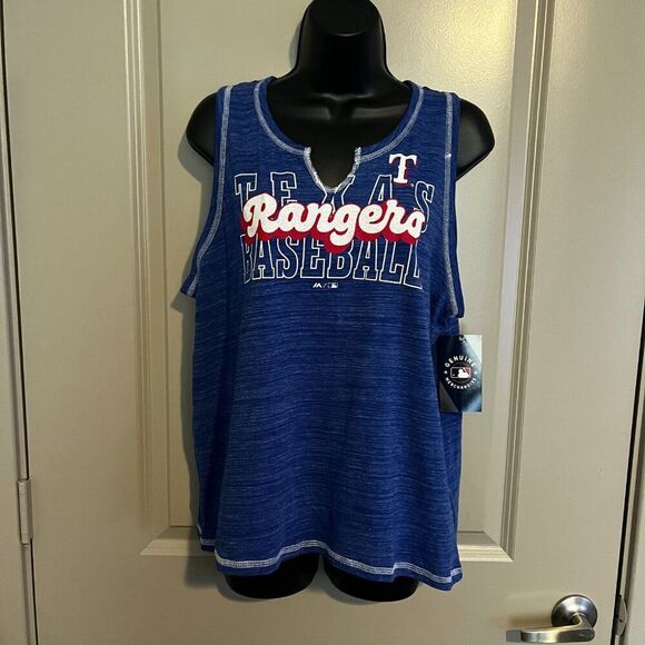 NEW Women's Texas Rangers Blue Tank Large NWT - Picture 4 of 9
